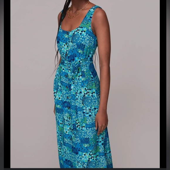 WHISTLES Spring Meadow Button Up Dress